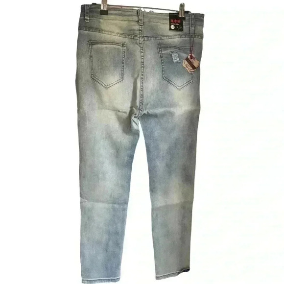 LAIERNA distressed embellished high rise skinny jeans women’s size 31 - Picture 10 of 14